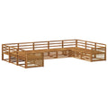Outdoor-Sofagarnitur 9 pcs Natur Massivholz Akazie