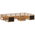 Outdoor-Sofagarnitur 10 pcs Natur Massivholz Akazie