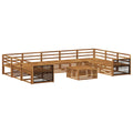 Outdoor-Sofagarnitur 10 pcs Natur Massivholz Akazie