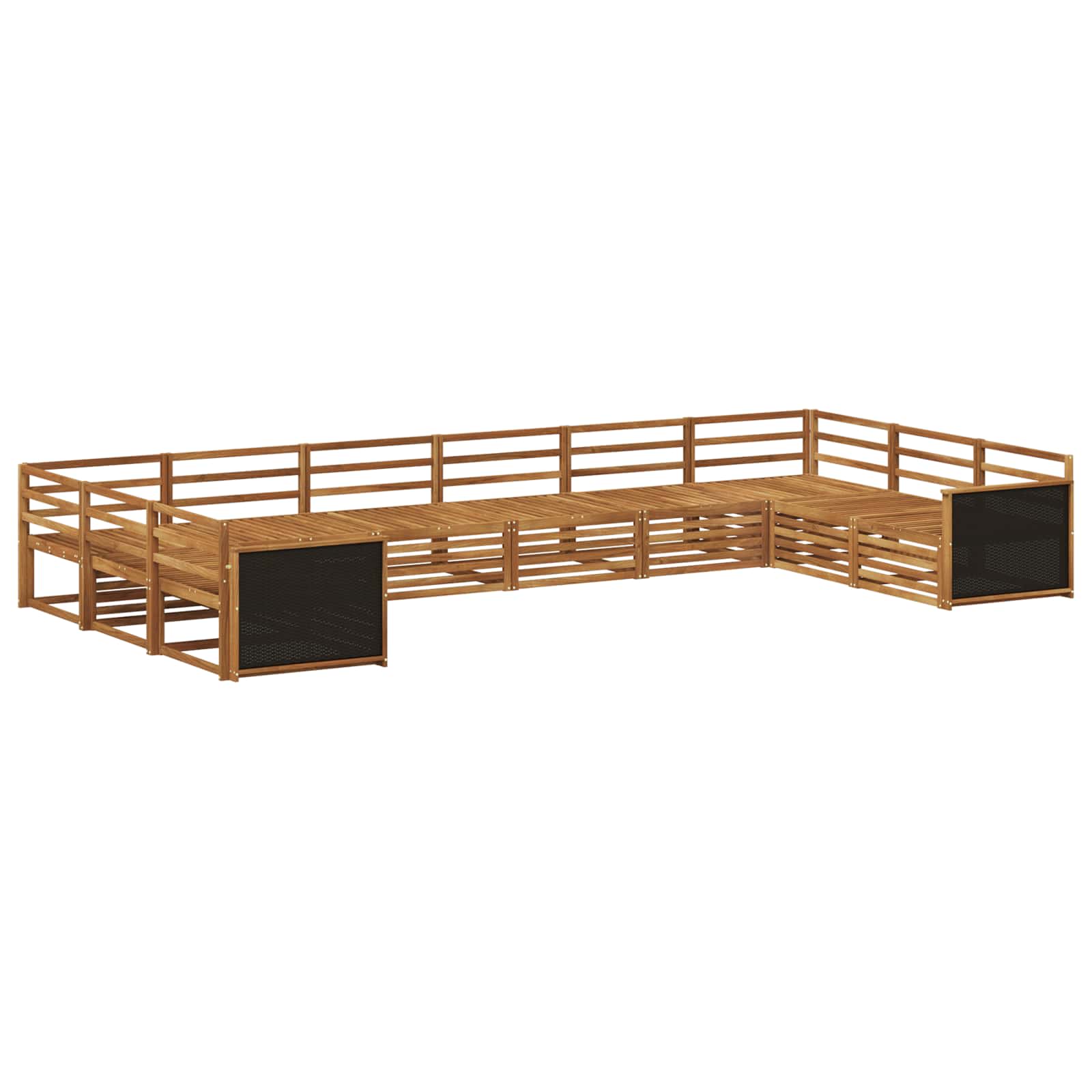 Sofagarnituren 10 pcs Massivholz Akazie