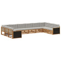 Sofagarnituren mit Kissen 10 pcs Massivholz Akazie