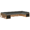 Sofagarnituren mit Kissen 10 pcs Massivholz Akazie
