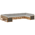 Sofagarnituren mit Kissen 10 pcs Massivholz Akazie