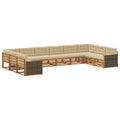 Sofagarnituren mit Kissen 10 pcs Massivholz Akazie