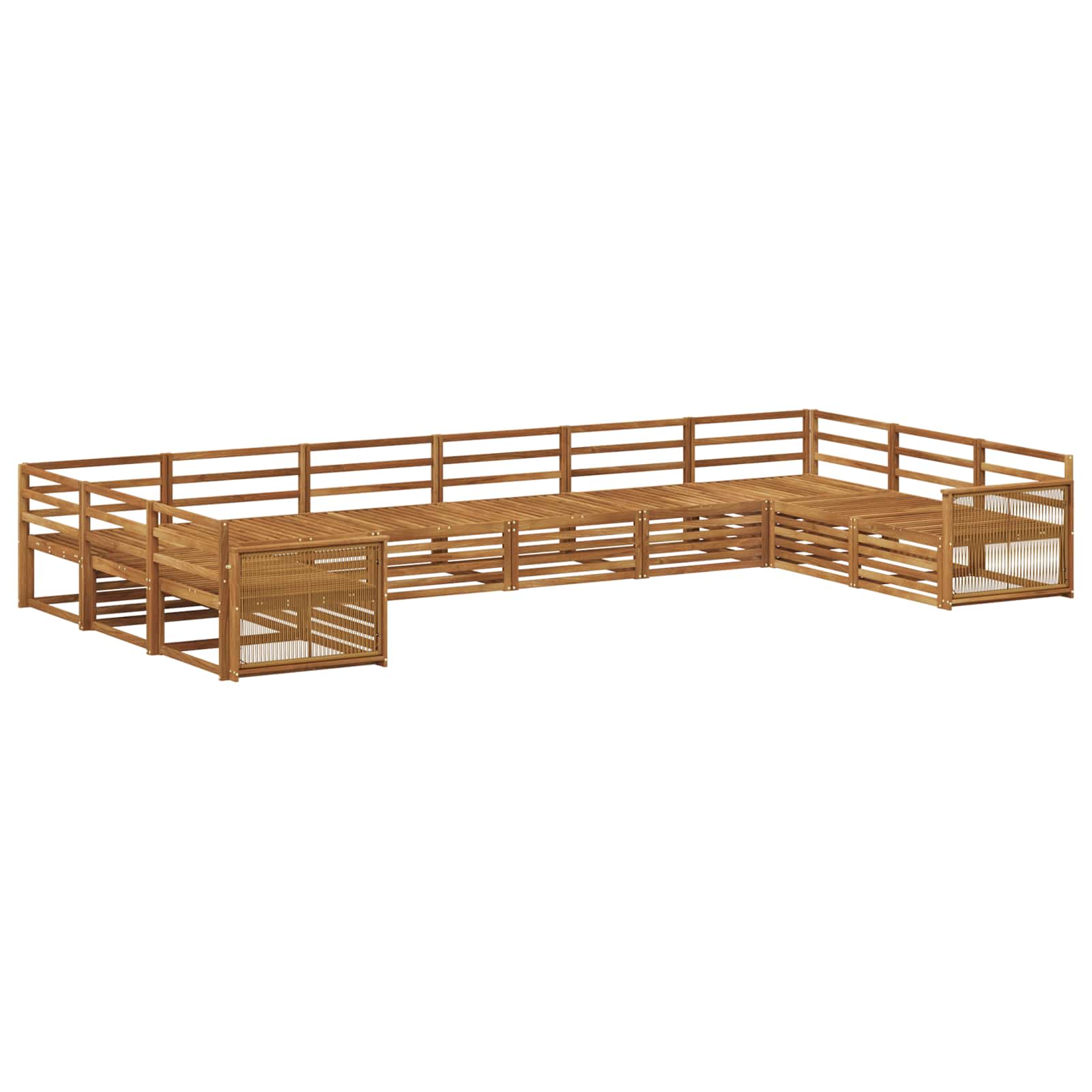 Sofagarnituren 10 pcs Massivholz Akazie