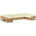 Sofagarnituren mit Kissen 10 pcs Massivholz Akazie
