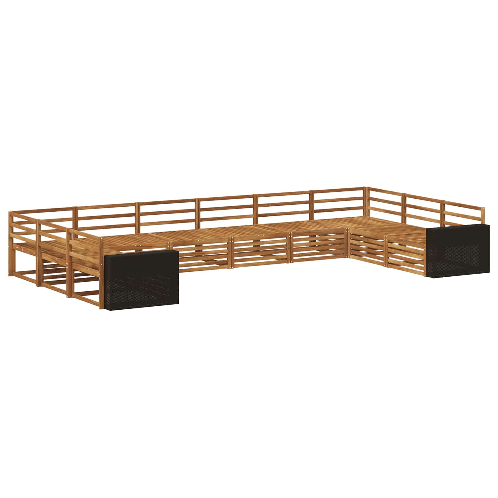 Sofagarnituren 10 pcs Massivholz Akazie