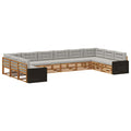 Sofagarnituren mit Kissen 10 pcs Massivholz Akazie