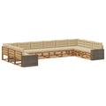 Sofagarnituren mit Kissen 10 pcs Massivholz Akazie