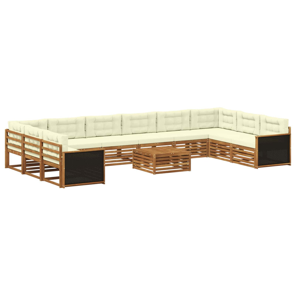 Sofagarnituren mit Kissen 11 pcs Massivholz Akazie