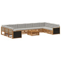 Sofagarnituren mit Kissen 11 pcs Massivholz Akazie