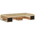 Sofagarnituren mit Kissen 11 pcs Massivholz Akazie