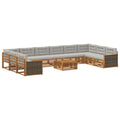 Sofagarnituren mit Kissen 11 pcs Massivholz Akazie