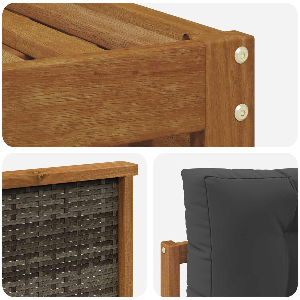 Sofagarnituren mit Kissen 11 pcs Massivholz Akazie