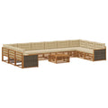 Sofagarnituren mit Kissen 11 pcs Massivholz Akazie