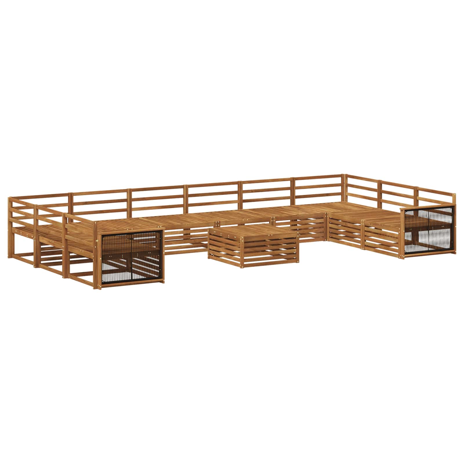 Sofagarnituren 11 pcs Massivholz Akazie