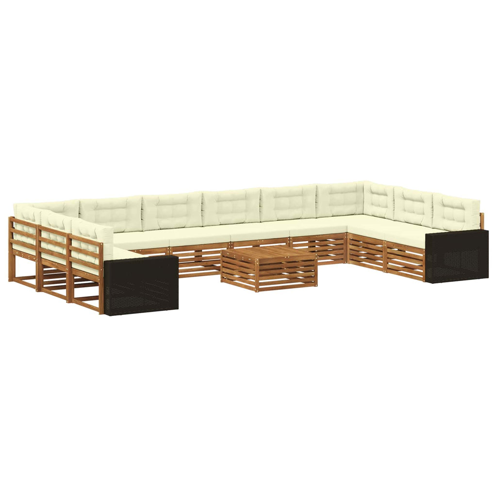 Sofagarnituren mit Kissen 11 pcs Massivholz Akazie