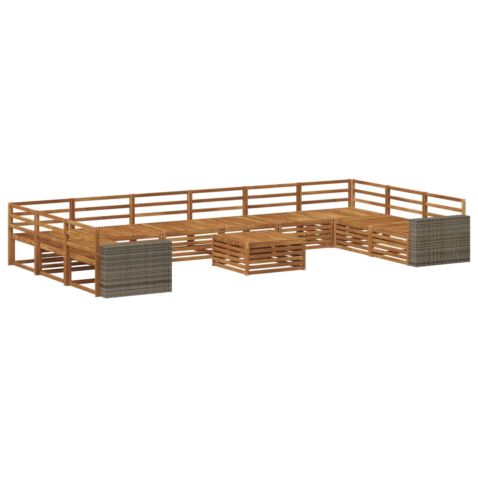Sofagarnituren 11 pcs Massivholz Akazie
