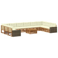 Sofagarnituren mit Kissen 11 pcs Massivholz Akazie