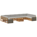 Sofagarnituren mit Kissen 11 pcs Massivholz Akazie
