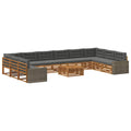 Sofagarnituren mit Kissen 11 pcs Massivholz Akazie