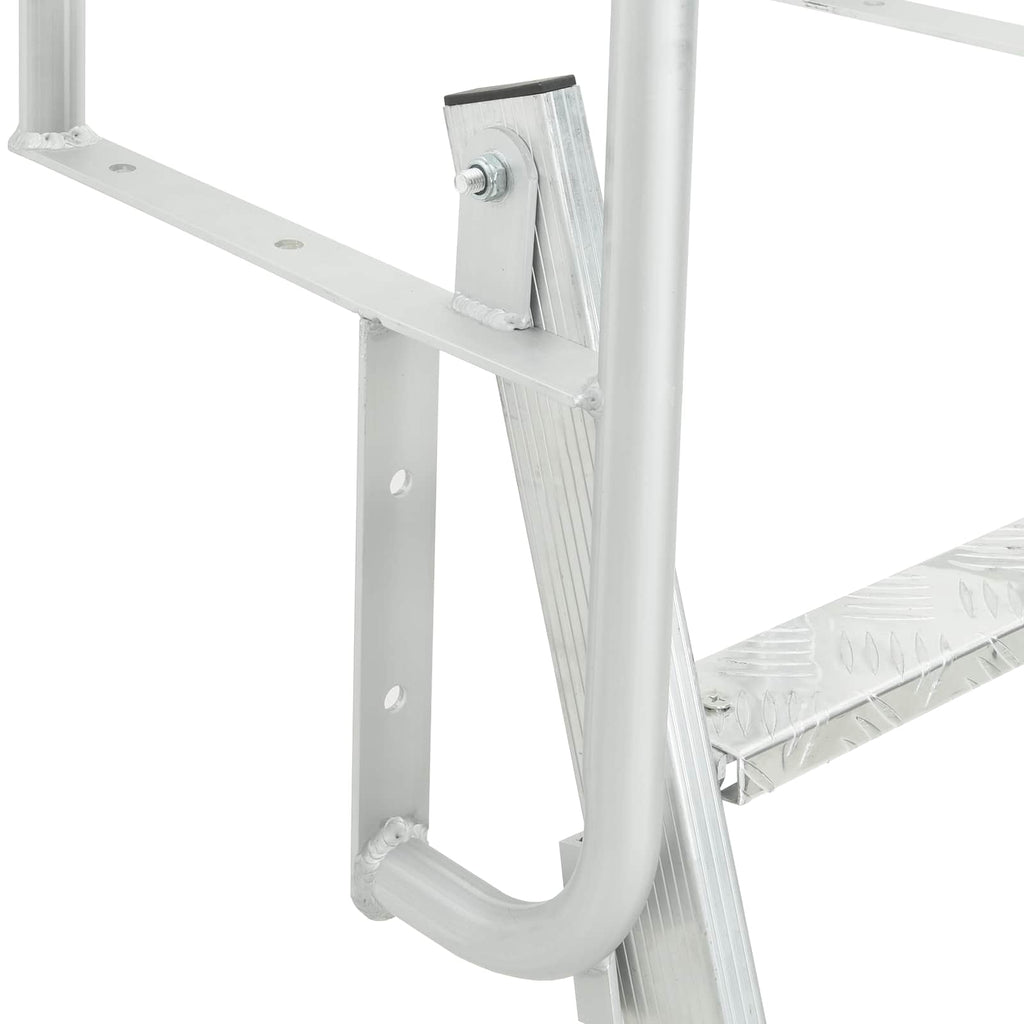 5-Stufen Dockleiter Silber 58 x 77 x 191 cm Aluminium