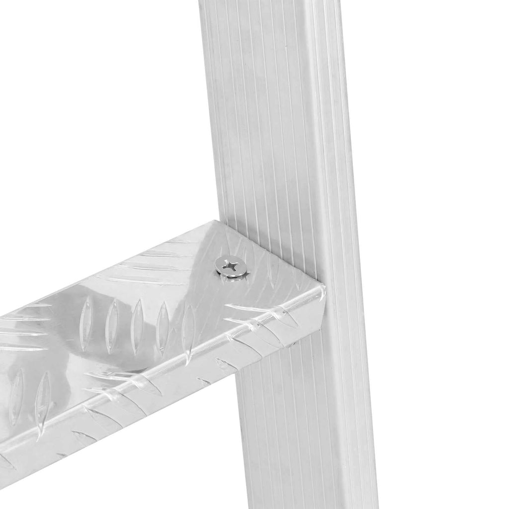5-Stufen Dockleiter Silber 58 x 77 x 191 cm Aluminium