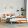 Bettgestell Wachsbraun 135 x 190 cm Massivholz Kiefer
