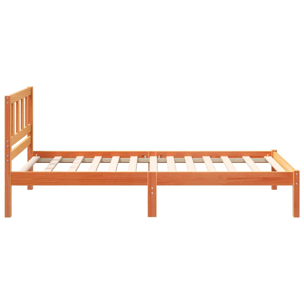 Bettrahmen Wachsbraun 100 x 200 cm Massives Kiefernholz