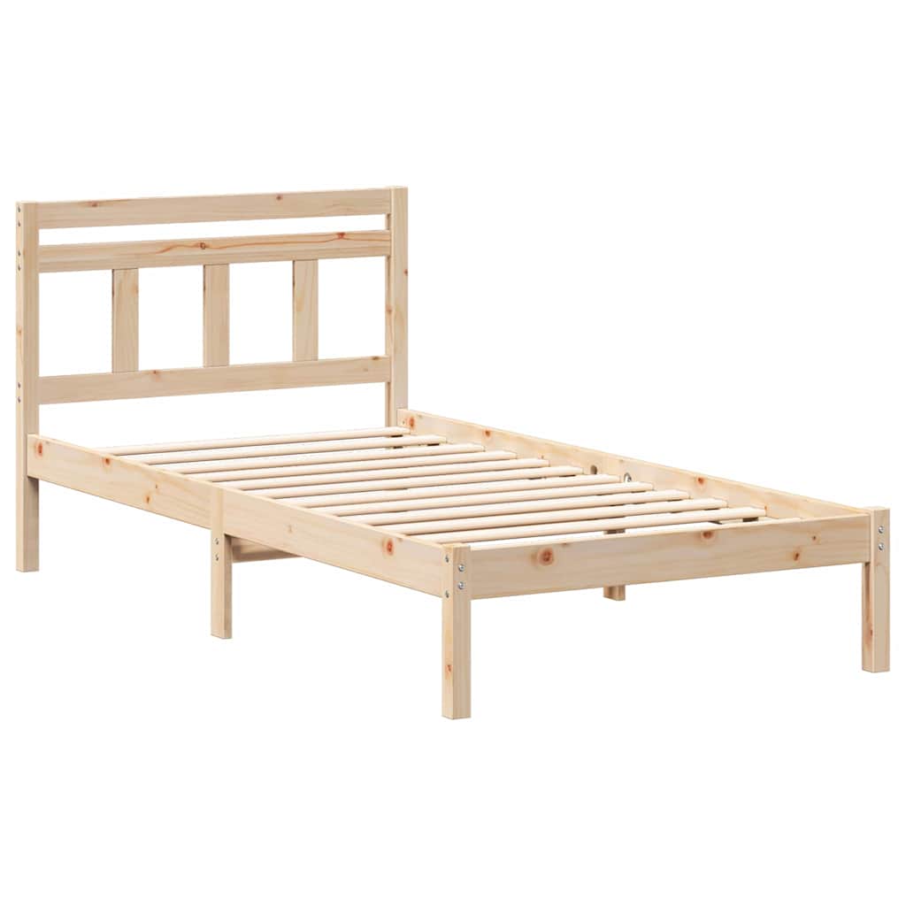 Bettrahmen Braun 90 x 190 cm Massives Kiefernholz