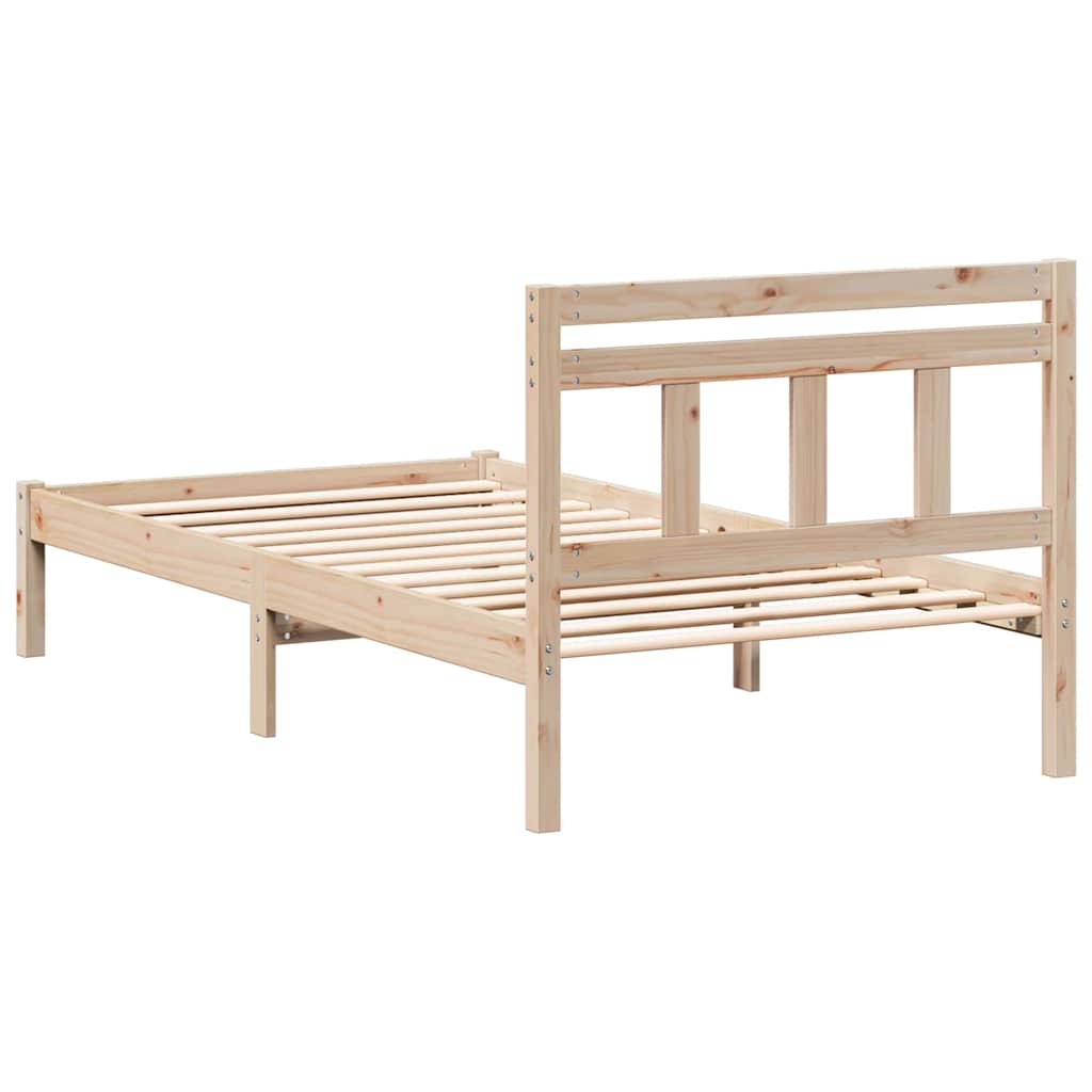 Bettrahmen Braun 90 x 190 cm Massives Kiefernholz