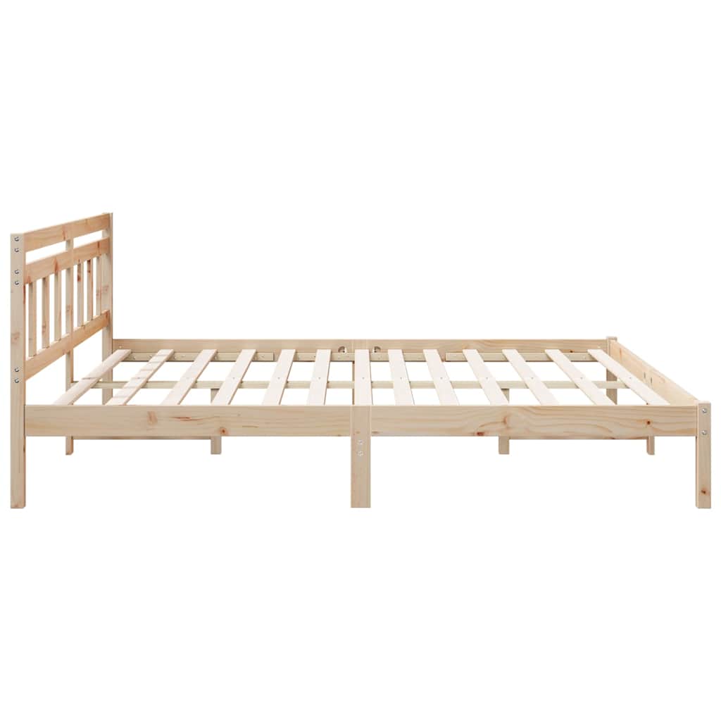 Bettrahmen Braun 200 x 200 cm Massives Kiefernholz
