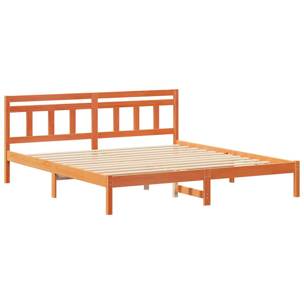 Bettrahmen Braun 200 x 200 cm Massives Kiefernholz