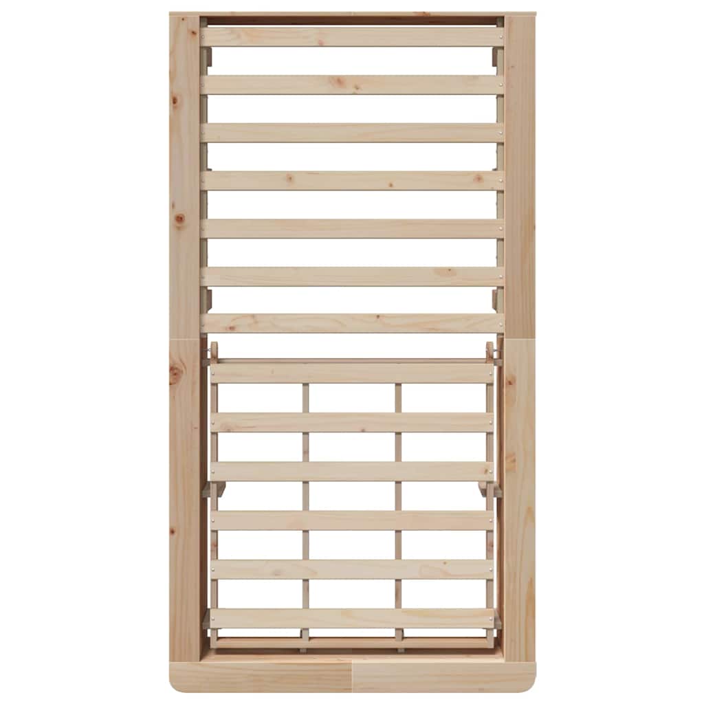 Bettrahmen Wachsbraun 75 x 190 cm Massives Kiefernholz