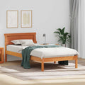 Bettrahmen Wachsbraun 75 x 190 cm Massives Kiefernholz