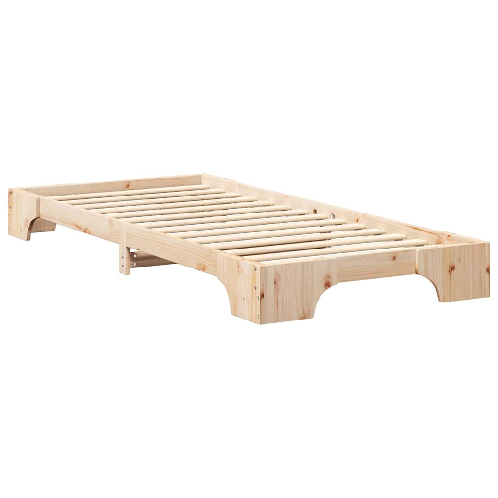 Bettrahmen Braun 80 x 210 cm Massives Kiefernholz