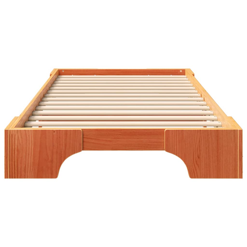 Bettrahmen Braun 80 x 210 cm Massives Kiefernholz