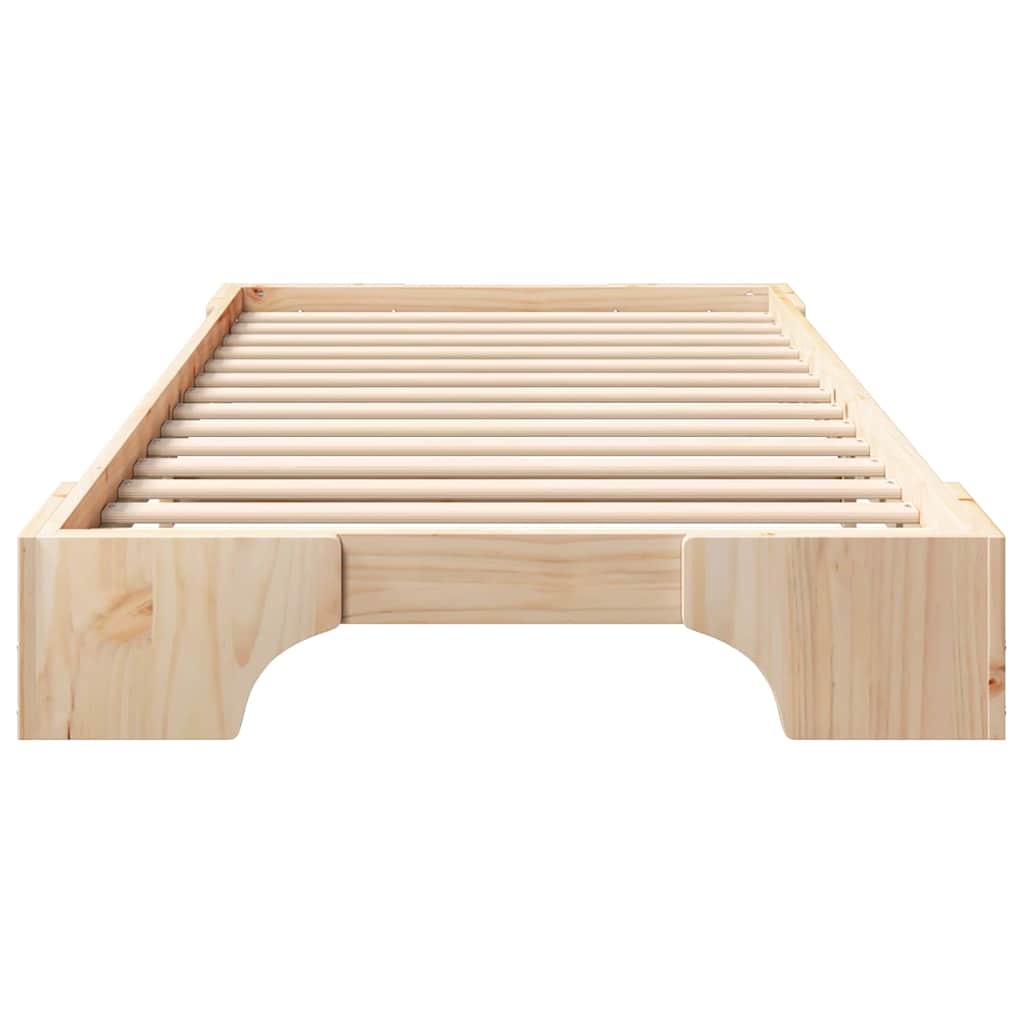 Bettrahmen Braun 100 x 210 cm Massives Kiefernholz