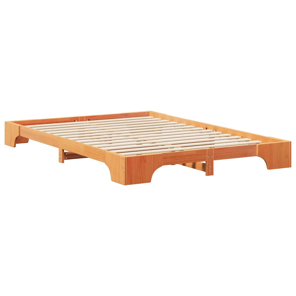 Bettrahmen Braun 140 x 210 cm Massives Kiefernholz
