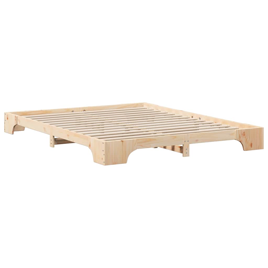 Bettrahmen Braun 160 x 210 cm Massives Kiefernholz