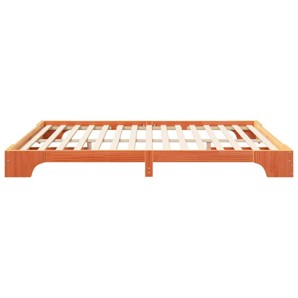 Bettrahmen Braun 180 x 210 cm Massives Kiefernholz