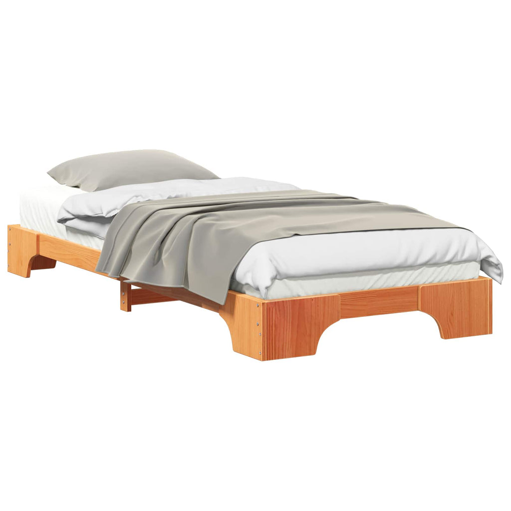 Bettrahmen Braun 80 x 220 cm Massives Kiefernholz