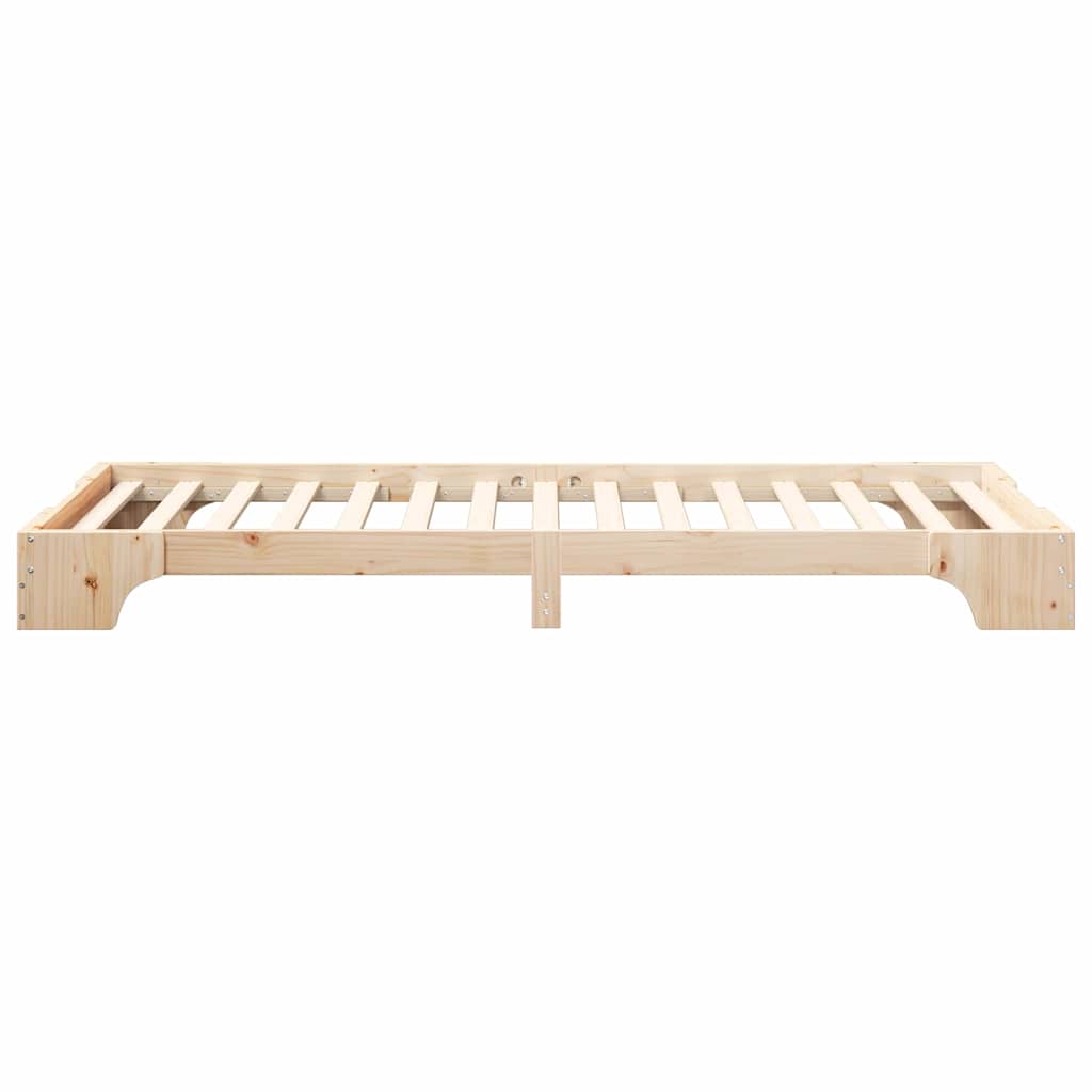 Bettrahmen Braun 90 x 220 cm Massives Kiefernholz