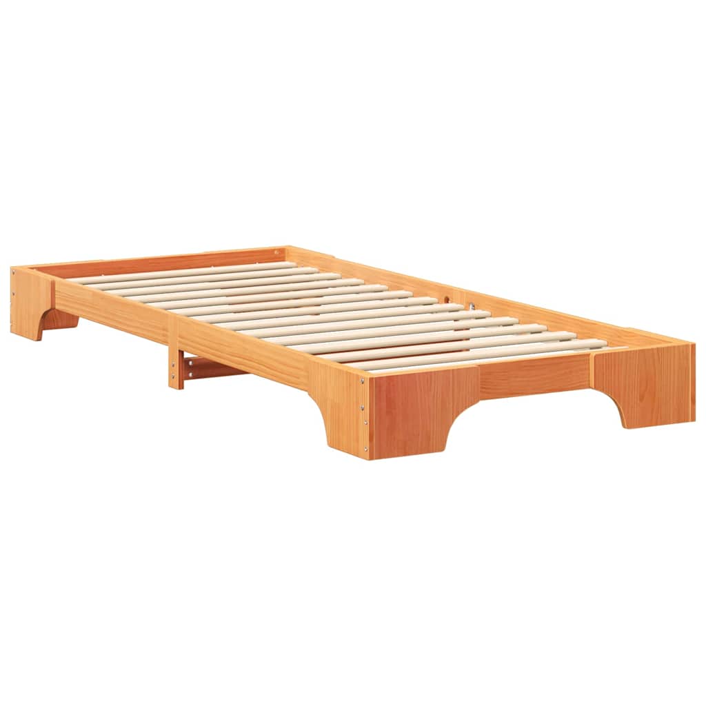 Bettrahmen Braun 100 x 220 cm Massives Kiefernholz