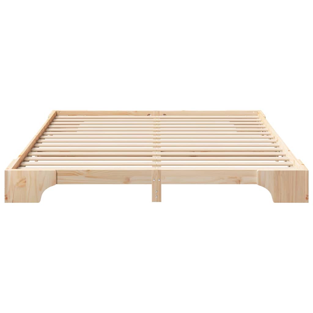 Bettrahmen Braun 160 x 220 cm Massives Kiefernholz