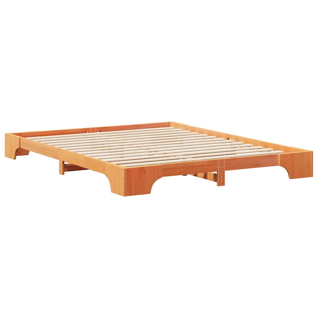 Bettrahmen Braun 160 x 220 cm Massives Kiefernholz