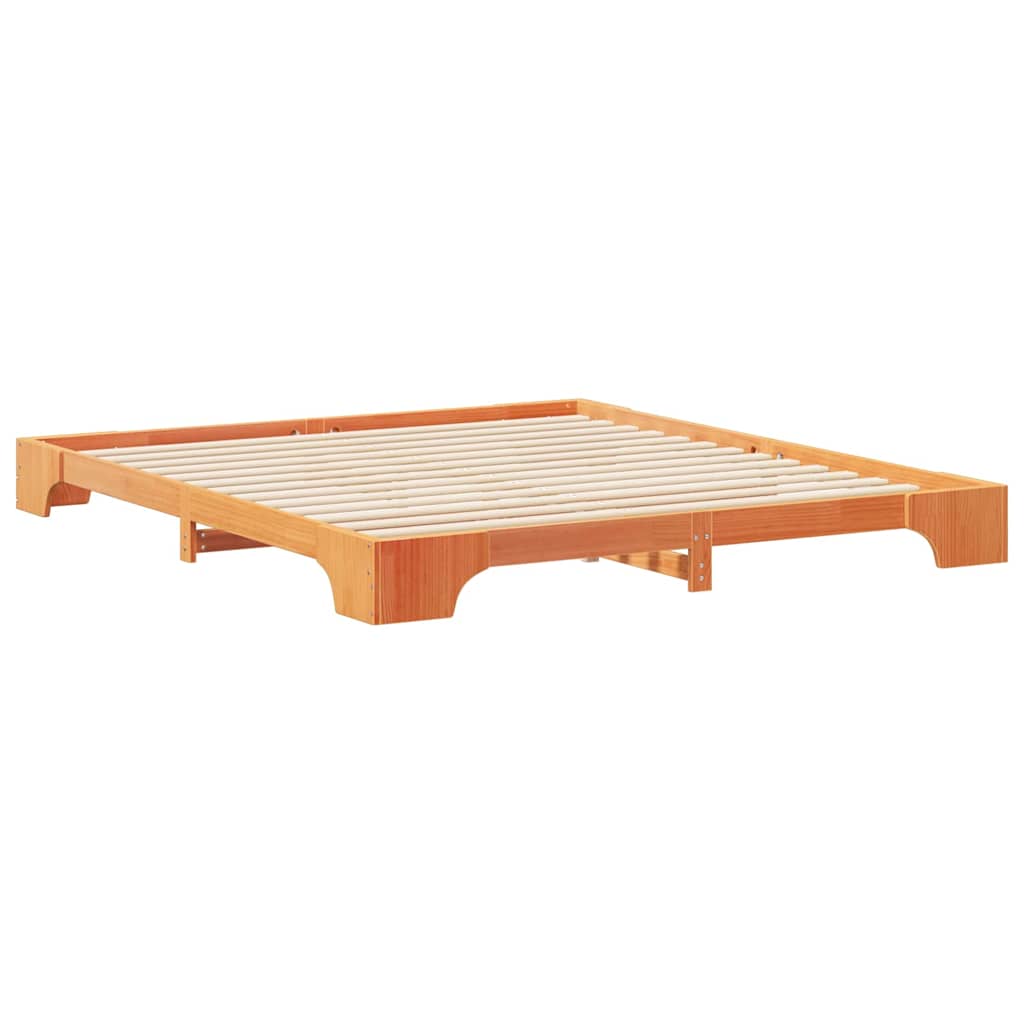 Bettrahmen Braun 180 x 220 cm Massives Kiefernholz