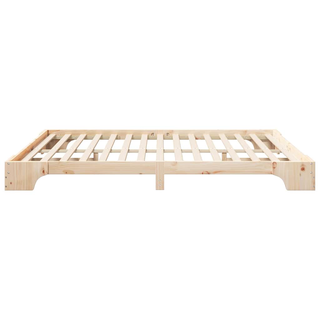 Bettrahmen Braun 200 x 220 cm Massives Kiefernholz