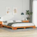 Bettrahmen Braun 200 x 220 cm Massives Kiefernholz