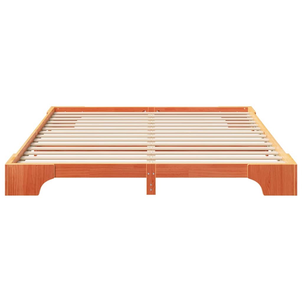 Bettrahmen Braun 200 x 220 cm Massives Kiefernholz